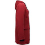 Lange Jas Heren - Winterjassen Heren Parka - 7103 - Rode Jas