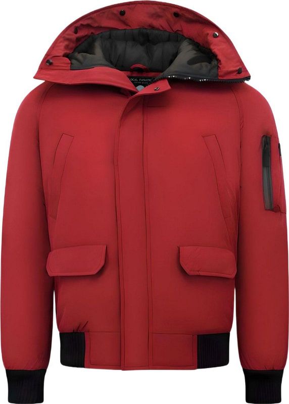 Enos - Gewatteerde Korte Jas - Rood - Heren - Model 7015