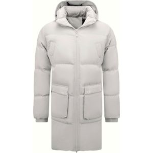Enos - 3361 - Gewatteerde Puffer Parka - Creme/Wit - Polyester