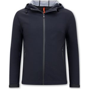 Heren Zomerjas Kort met Capuchon - Blauw