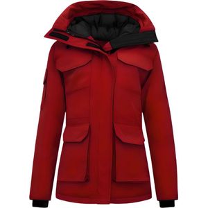 Gewatteerde Jas Dames Halflang - 7603 - Rood