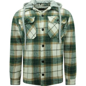 Enos - Lumberjacket - Heren - Groen - Katoen/Polyester - Capuchon