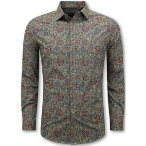 Local Fanatic - Overhemden - Bruin - Lange Mouwen - Slim Fit