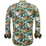 Gentile Bellini - Heren Overhemd - Tropical Print - Bruin - Katoen