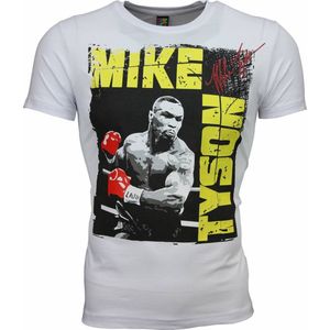 T-shirt - Mike Tyson Glossy Print - Wit