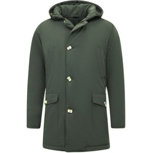 Enos - Lange Winterjas - Blauw - Parka