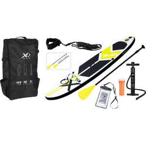 XQ Max Special Edition Sup board set MET Waterproof telefoonhoesje- 6-delig - tot 150 kg - 320 cm - Opblaasbaar - Geel/zwart