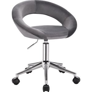 Polaza® Bureaustoel - Luxe bureaustoel - Bureaustoelen - Draaibaar - Verstelbaar - Velvet bekleding -  Donker grijs