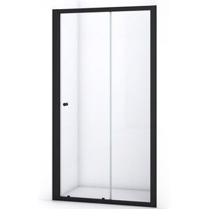 Ruby Allure Douchedeur | 105 cm Mat zwart Helder glas Schuifdeur