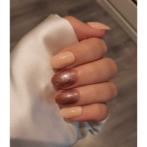 SD Press on Nails - No. 20 Lullaby - Nude Roze - Kort Rond - Plaknagels - Gelnagels - Handgemaakte Nagels - 20 stuks - Cosplay - Accessoires - (gel)Nagellak - Nagelstudio - Nail Art - Nagels met lijm - Korte Nagels