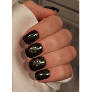 SD Press on Nails - B-93 - Plaknagels - Nagelset 20 Nagels - Rood - Gellak - Nagellak - XS Coffin Nageltips - Nepnagels met Lijm - Kunstnagels - Nail Art - Handmade - Valse nagels - Nagelvijl - Accessoires