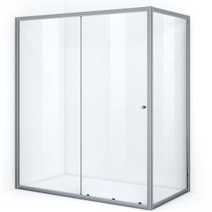 Ruby Allure Douchecabine | 180x90 cm Chroom Helder glas Schuifdeur Rechthoek