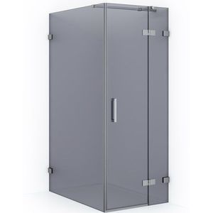 Diamond Douchecabine | 120x80 cm Chroom Rookglas Draaideur Rechthoek