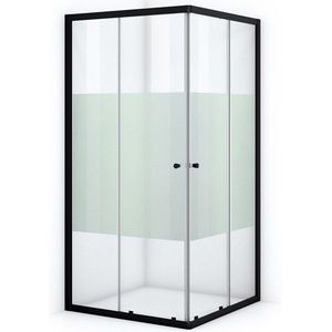 Ruby Allure - Douchecabine - Mat zwart - 90x90 cm - Schuifdeur - Vierkant