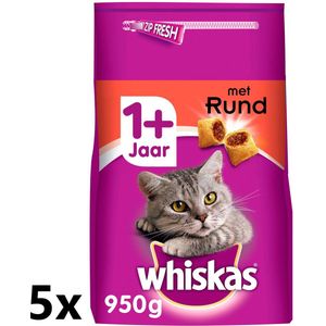 Whiskas - Katten Droogvoer - Adult - Rund - 5x800g