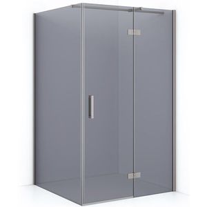 Diamond Douchecabine | 120x80 cm Rvs Rookglas Draaideur Rechthoek
