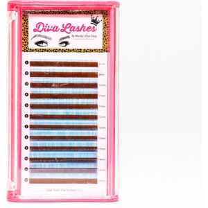 diva lashes wimperextentions color blue 0,07 mix