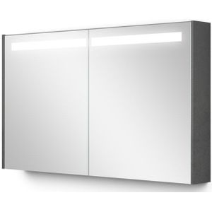 Spiegelkast Met Verlichting Modulo 120x70cm Donkergrijs Beton