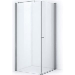 Zircon Essence Douchecabine | 90x80 cm Chroom Helder glas Draaideur Rechthoek