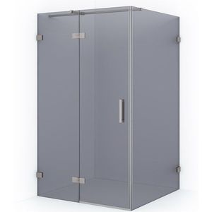 Diamond Douchecabine | 110x100 cm Rvs Rookglas Draaideur Rechthoek
