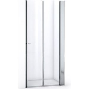 Zircon Comfort Douchedeur | 95 cm Chroom Helder glas Vouwdeur