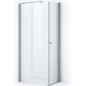 Zircon Comfort Douchecabine | 100x70 cm Chroom Helder glas Draaideur Rechthoek