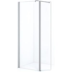 Zircon Comfort Inloopdouche | 70 cm Chroom Helder glas Vaste wand met draaibare zijwand