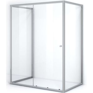 Ruby Allure Douchecabine | 170x90 cm Chroom Helder glas Schuifdeur Halfvrijstaande rechthoek