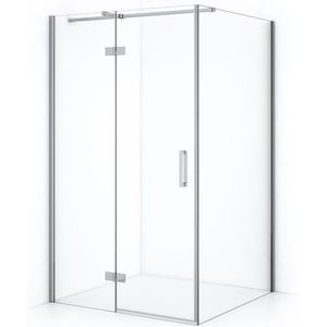 Diamond Douchecabine | 120x70 cm Chroom Helder glas Draaideur Rechthoek