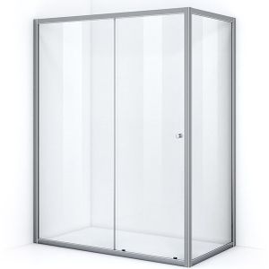 Ruby Allure Douchecabine | 150x90 cm Chroom Helder glas Schuifdeur Rechthoek