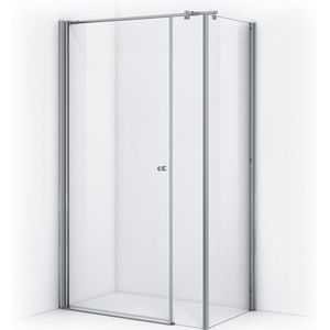 Zircon Comfort Douchecabine | 120x60 cm Chroom Helder glas Draaideur Rechthoek