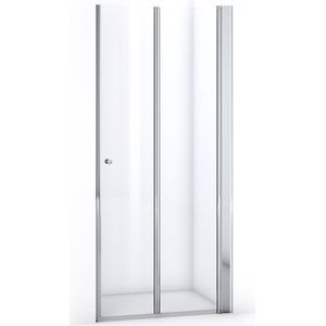 Zircon Comfort Douchedeur | 90 cm Chroom Helder glas Vouwdeur