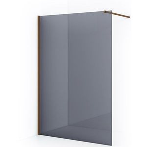 Diamond Inloopdouche | 140 cm Koper Rookglas Vaste wand