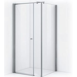 Zircon Comfort Douchecabine | 90x90 cm Chroom Helder glas Draaideur Vierkant