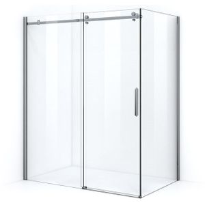 Crystal Allure Douchecabine | 160x100 cm Chroom Helder glas Schuifdeur Rechthoek