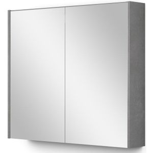 Spiegelkast Met Verlichting Modulo 80x70cm Lichtgrijs Beton