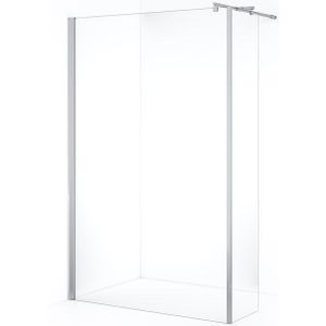 Zircon Comfort Inloopdouche | 120 cm Chroom Helder glas Vaste wand met zijwand