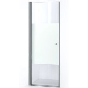 Zircon Comfort Douchedeur | 80 cm Chroom Helder met matte strook Draaideur