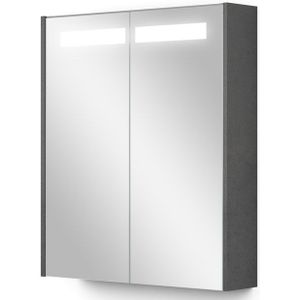 Spiegelkast Met Verlichting Modulo 60x70cm Donkergrijs Beton