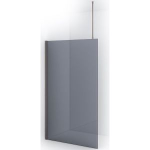 Diamond Inloopdouche | 120 cm Rvs Rookglas Vaste wand