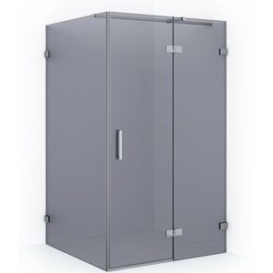 Diamond Douchecabine | 120x110 cm Chroom Rookglas Draaideur Rechthoek