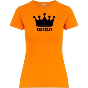 Koningsdag Oranje T-Shirt Kingsday Dames - Volwassenen - Maat XS