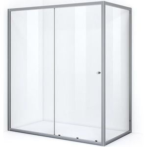 Ruby Allure Douchecabine | 160x90 cm Chroom Helder glas Schuifdeur Rechthoek