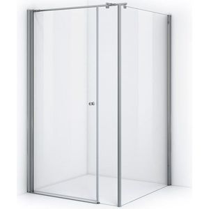 Zircon Comfort Douchecabine | 110x110 cm Chroom Helder glas Draaideur Vierkant