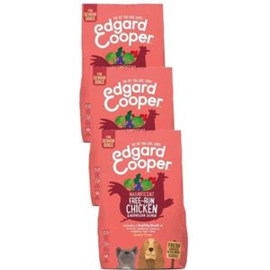 3x Edgard & Cooper kip & Zalm - Voor senior honden - Hondenvoer - 700g