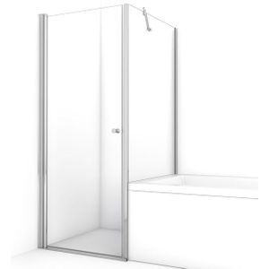 Zircon Comfort Douchecabine | 90x70 cm Chroom Helder glas Draaideur Rechthoek