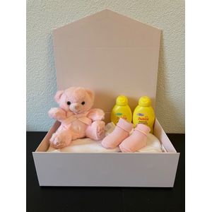 Kraamcadeau SoftTouch Beer Roze Meisje