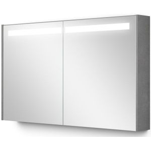Spiegelkast Met Verlichting Modulo 120x70cm Lichtgrijs Beton
