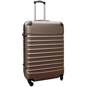 Koffer Vierkant Travelerz ABS - goud L