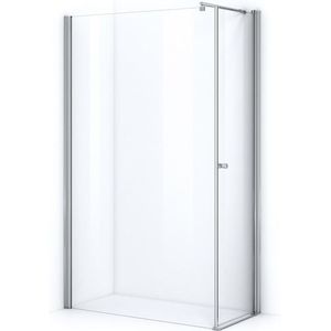 Zircon Comfort Douchecabine | 110x60 cm Chroom Helder glas Draaideur Rechthoek